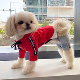 PUPPY ANGEL CITY SPORT HOODIE / RED - Miso and Friends - petshop