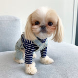 DAILY DENIM DOG OVERALLS / VINTAGE LIGHT BLUE - Miso and Friends - petshop