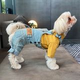 DAILY DENIM DOG OVERALLS / VINTAGE LIGHT BLUE - Miso and Friends - petshop