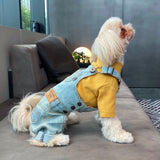DAILY DENIM DOG OVERALLS / VINTAGE LIGHT BLUE - Miso and Friends - petshop