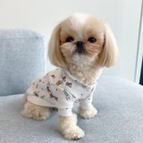 HOME SWEET HOME BUTTON UP HOODIE / WHITE - Miso and Friends - petshop