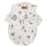 HOME SWEET HOME BUTTON UP HOODIE / WHITE - Miso and Friends - petshop
