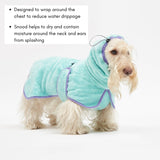 QUICK DRY AFTER SHOWER GOWN / BLUEBERRY - Miso and Friends - petshop