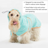 QUICK DRY AFTER SHOWER GOWN / TANGERINE - Miso and Friends - petshop