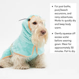 QUICK DRY AFTER SHOWER GOWN / TANGERINE - Miso and Friends - petshop