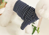 STRIPED HALF NECK TEE / NAVY-WHITE - Miso and Friends - petshop