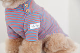 THE SOPHISTICATED STRIPED TEE / BLUE ORANGE - Miso and Friends - petshop