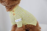 THE SOPHISTICATED STRIPED TEE / YELLOW - Miso and Friends - petshop
