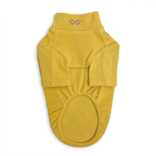 SOFT TOUCH MOCK NECK LONG SLEEVE SHIRT / YELLOW - Miso and Friends - petshop