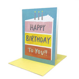 BIRTHDAY CAKE FOIL GREETING CARD PACK - Miso and Friends - petshop