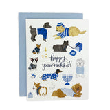 HAPPY PAW-NUKKAH DOGS GREETING CARD PACK - Miso and Friends - petshop