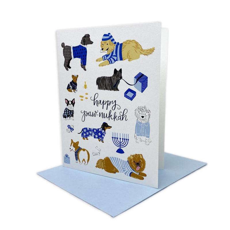 HAPPY PAW-NUKKAH DOGS GREETING CARD PACK - Miso and Friends - petshop