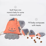 OCTOPUS NOSEWORK TOY / CORAL - Miso and Friends - petshop