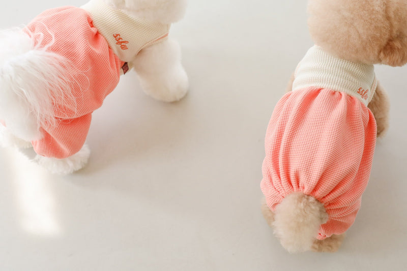 THE PLAYFUL ROMPER / PEACH CORAL - Miso and Friends - petshop